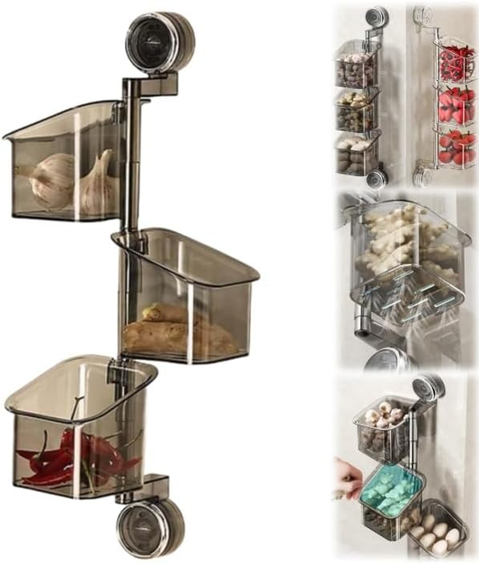 💥Suction Cup Rotating Organiser,3 Tier Kitchenstorage